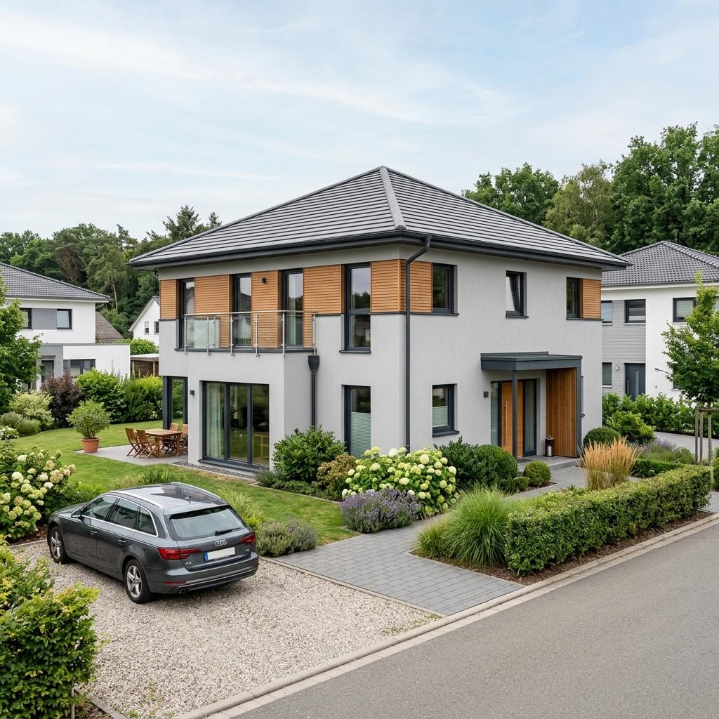 Stadtvilla Solano 166 von ARGE-HAUS mit Zeltdach und Südorientierung
