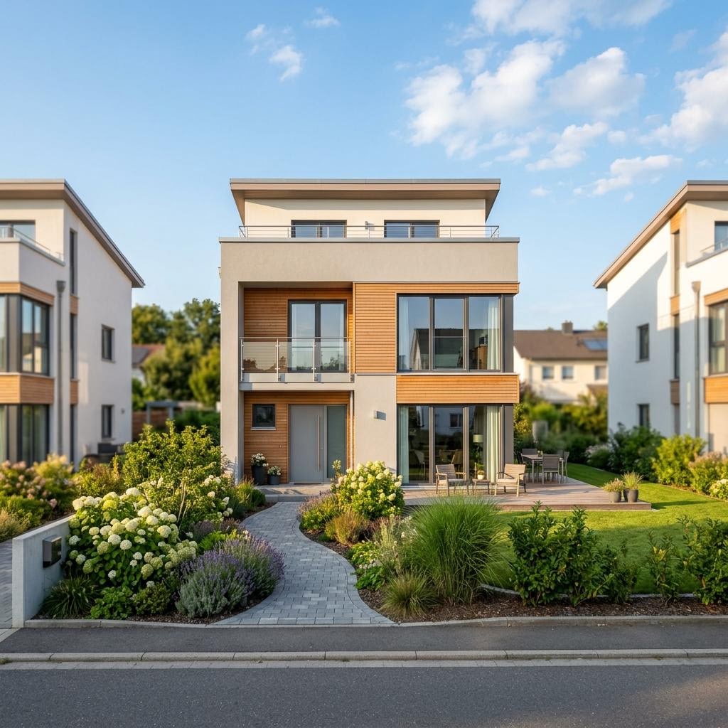Reihenhaus Reihenmittelhaus Concept R108 von Bien-Zenker mit Flachdach und 108 m² Wohnfläche