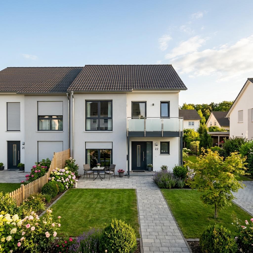 Reihenhaus Reihenmittelhaus Evolution R124 von Bien-Zenker mit Satteldach und 124 m² Wohnfläche