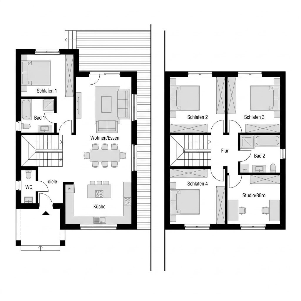 Grundriss Chalet Geigelstein – 164 m² Chalet mit 6 Zimmern