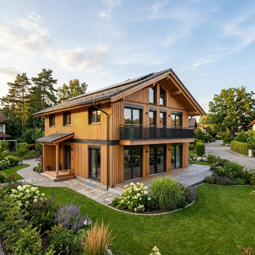 Chalet Chalet Kampenwand von Chiemgauer Holzhaus mit Satteldach und Holzfassade