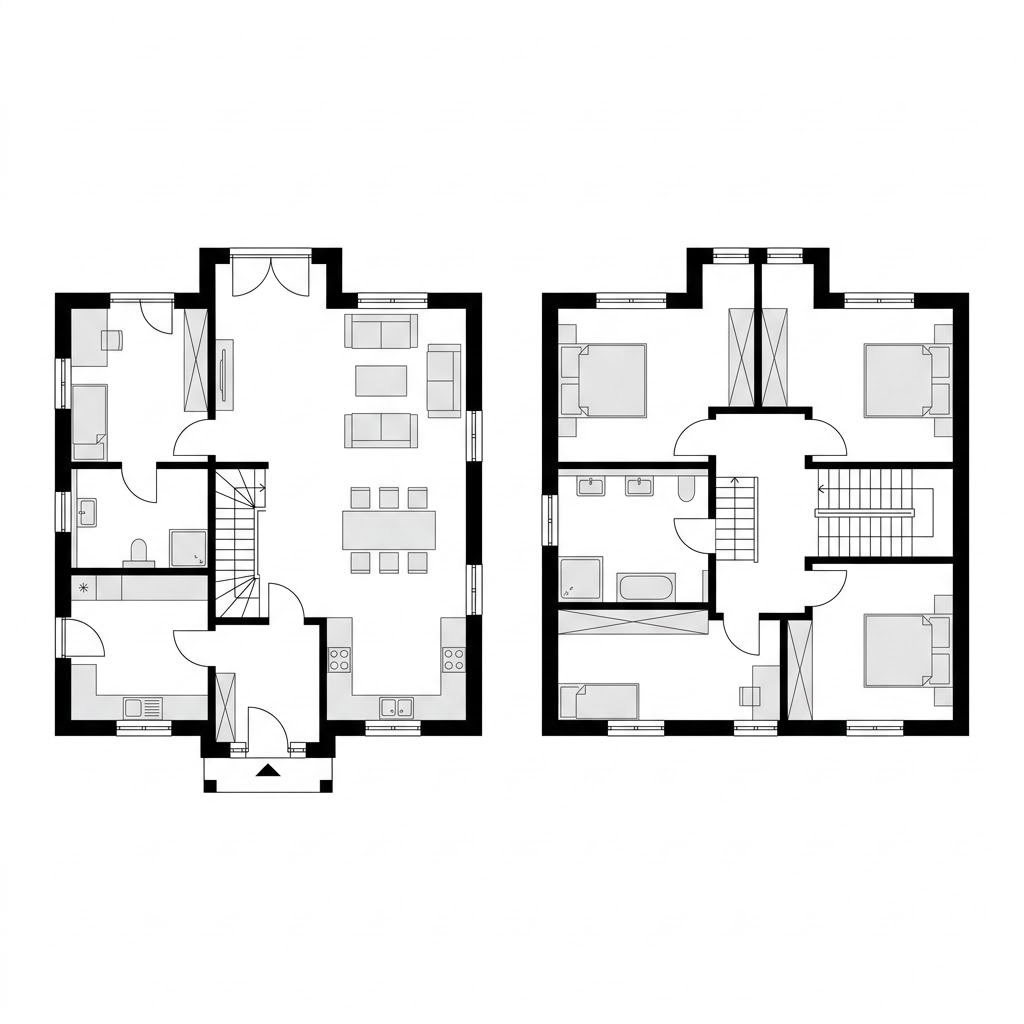 Grundriss Halligblick 160 – 160 m² Friesenhaus mit 5 Zimmern