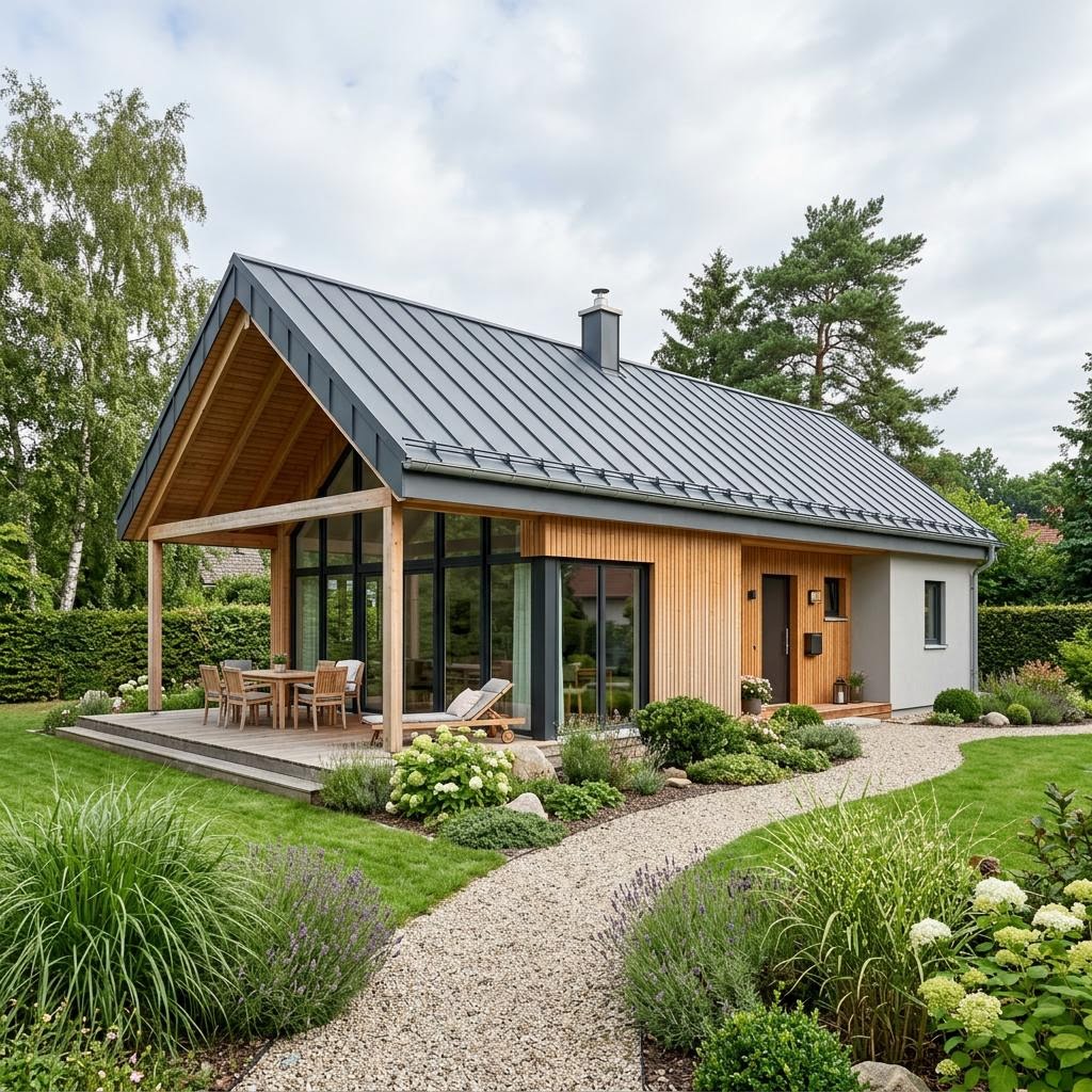 Ferienhaus Havblik 84 von Danhaus Deutschland mit großen Fensterflächen und Satteldach
