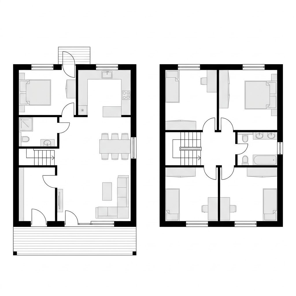 Grundriss Schwedenhaus Västerås 130 von danhaus — 130 m², 5 Zimmer