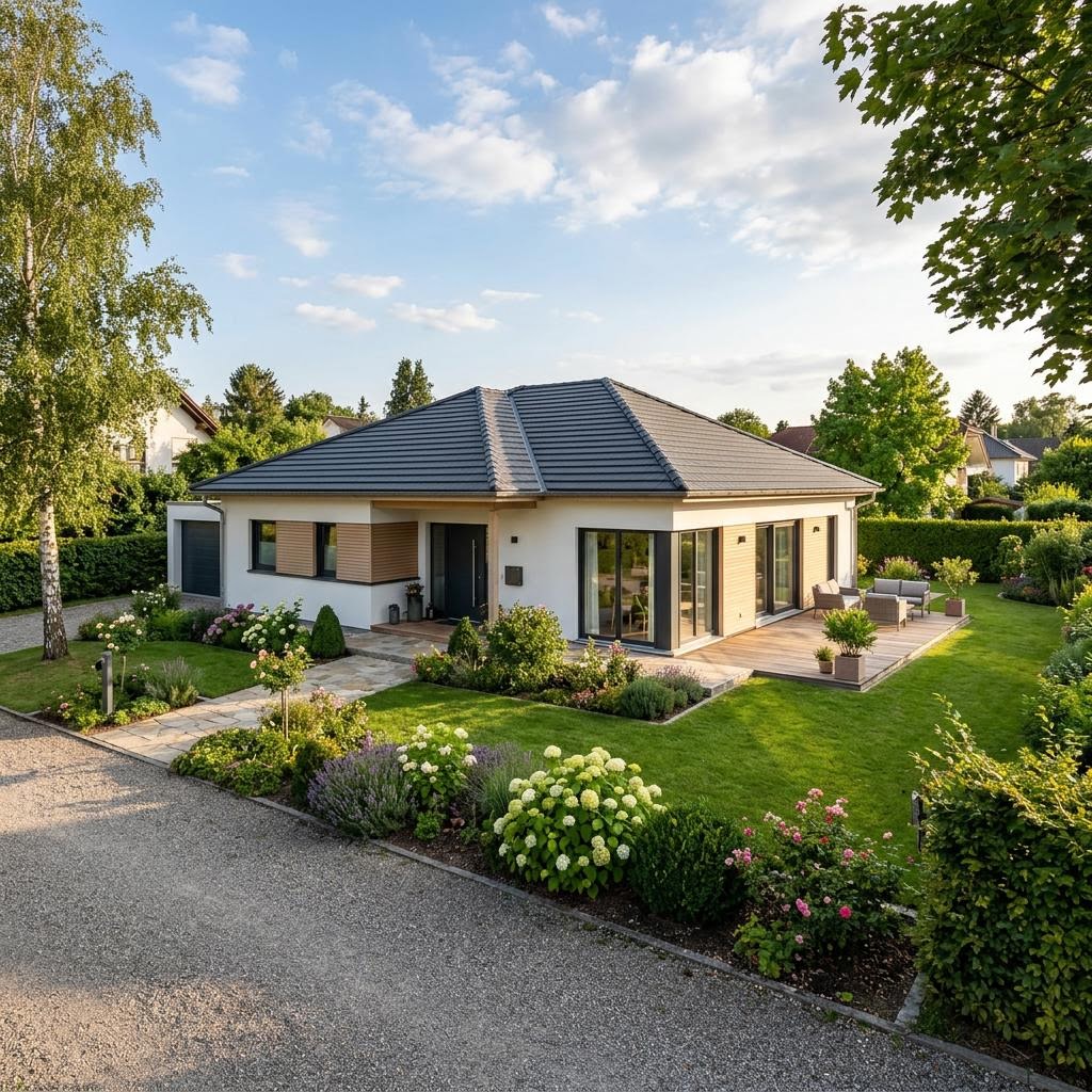 Bungalow Sonnengarten 124 von ELK Haus mit Walmdach