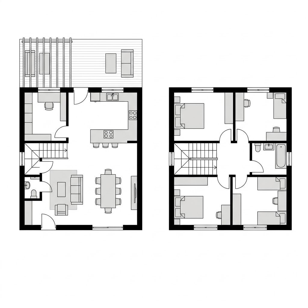 Grundriss Landhaus Marschgut 162 von FingerHaus — 162 m², 5 Zimmer
