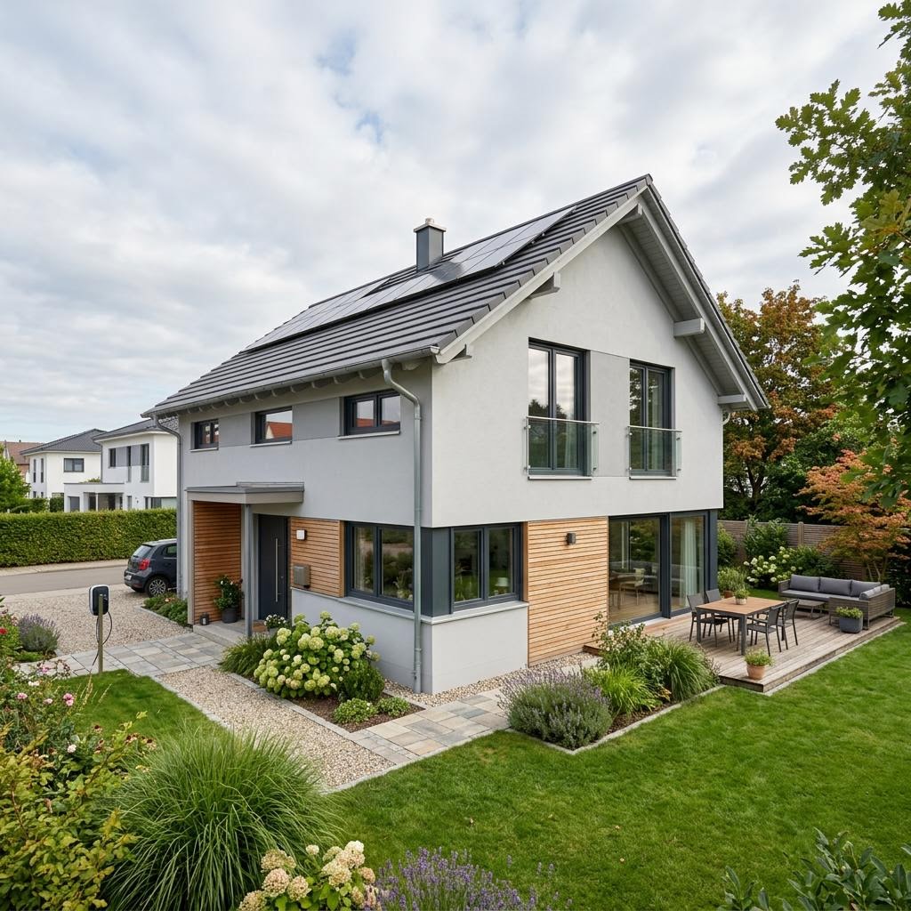 Einfamilienhaus Medley 158 B von FingerHaus als Holz-Fertighaus mit Satteldach und sechs Zimmern