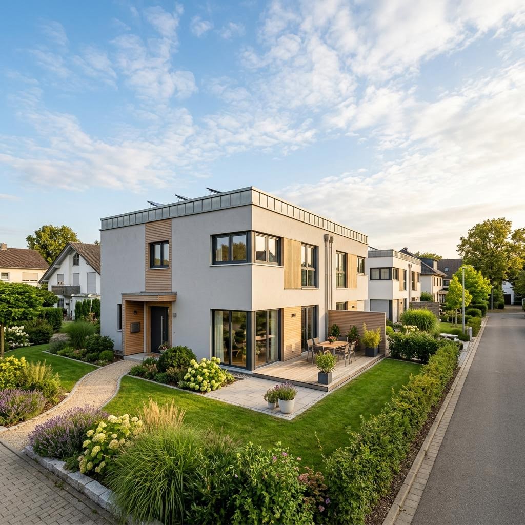 Reihenhaus Reihenendhaus Vio R150 von FingerHaus mit Flachdach und 150 m² Wohnfläche