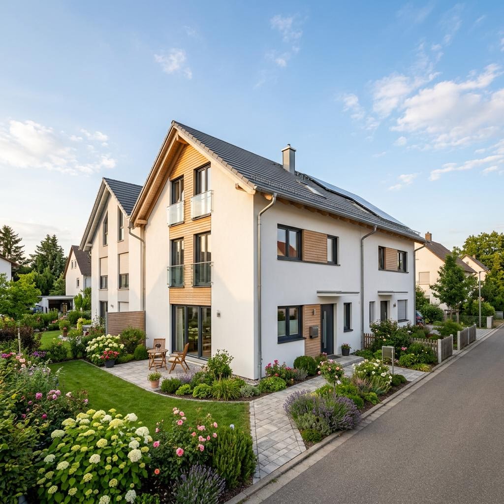 Reihenhaus Reihenmittelhaus Aktiv R116 von FischerHaus mit Satteldach und 116 m² Wohnfläche