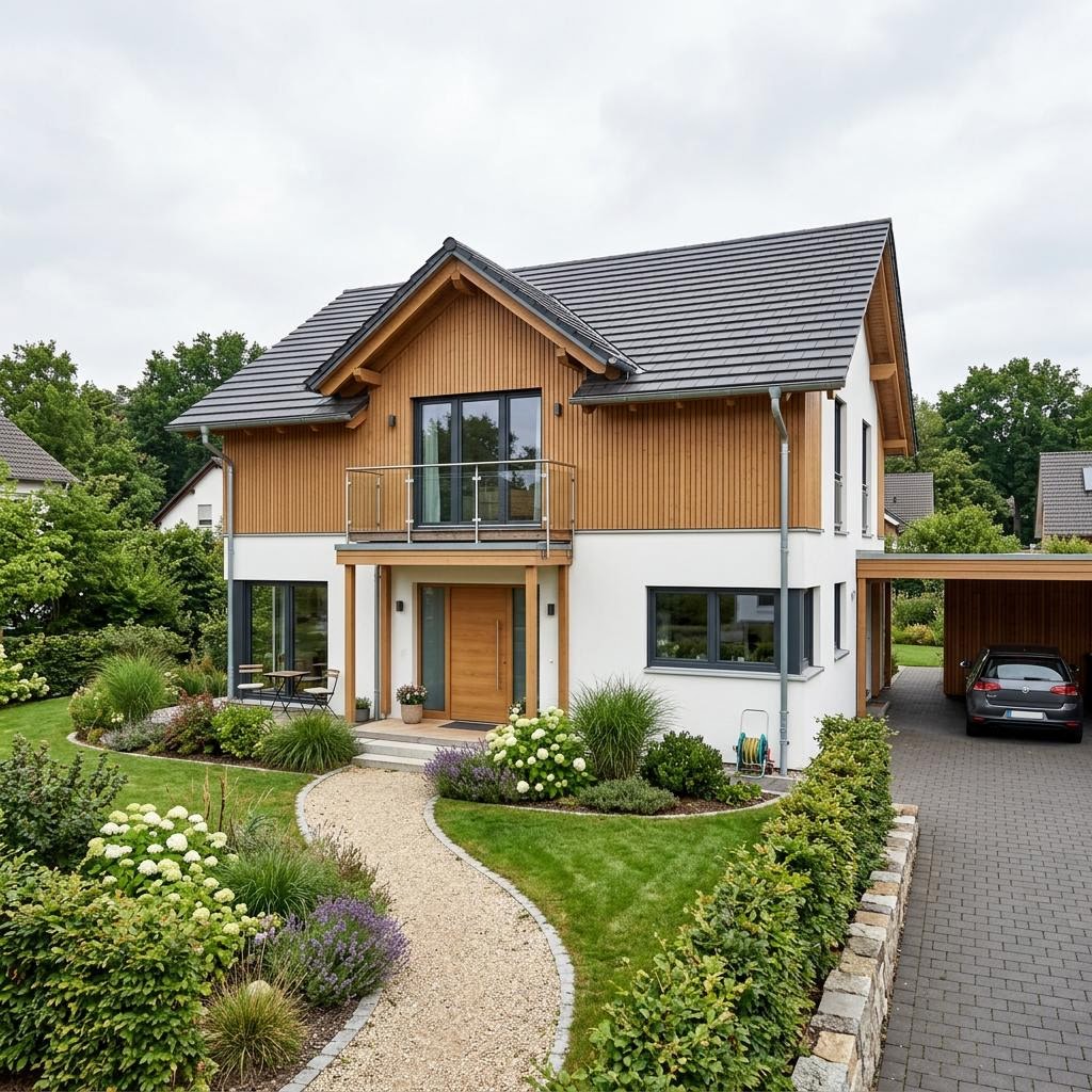 Einfamilienhaus Vitalis 135 von FischerHaus als Fertighaus mit Satteldach