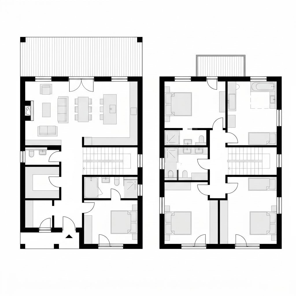 Grundriss Chalet Ammergau – 170 m² Chalet mit 6 Zimmern