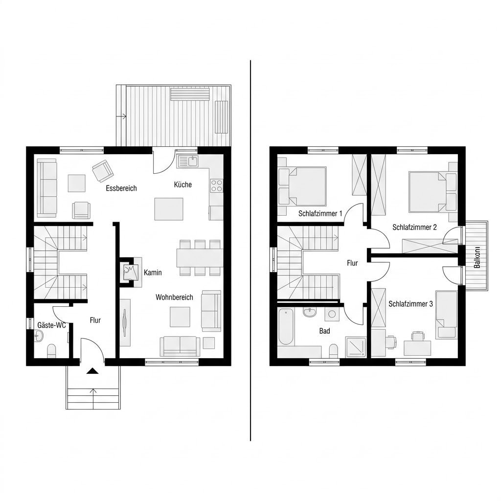 Grundriss Chalet Villacher Alpe – 106 m² Chalet mit 4 Zimmern