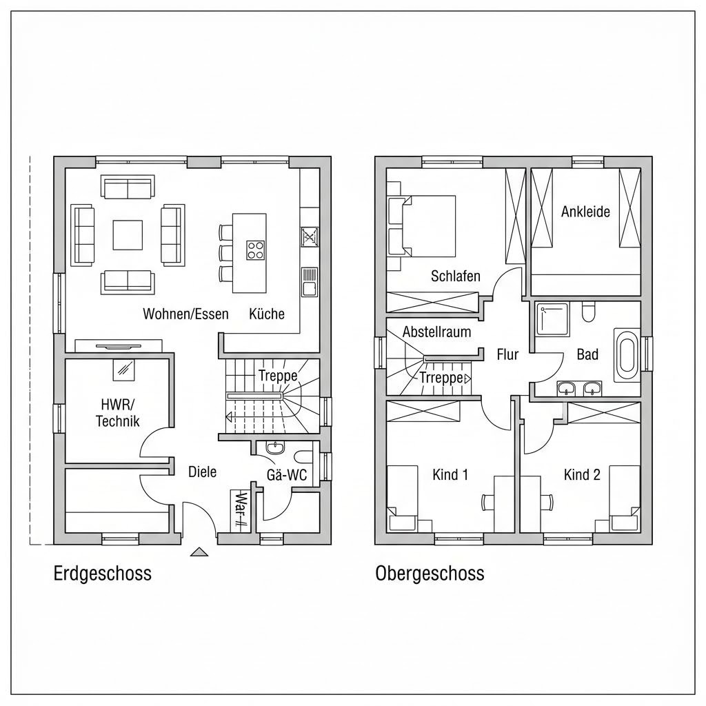 Grundriss Designhaus Corte 190 – 190 m² Luxusvilla & Designerhaus mit 5 Zimmern