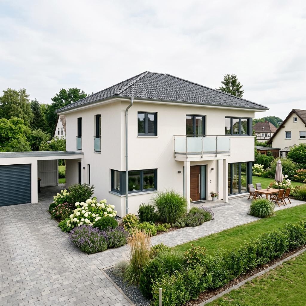 Stadtvilla CityVilla Lino 154 von GUSSEK HAUS mit Walmdach und Masterbereich