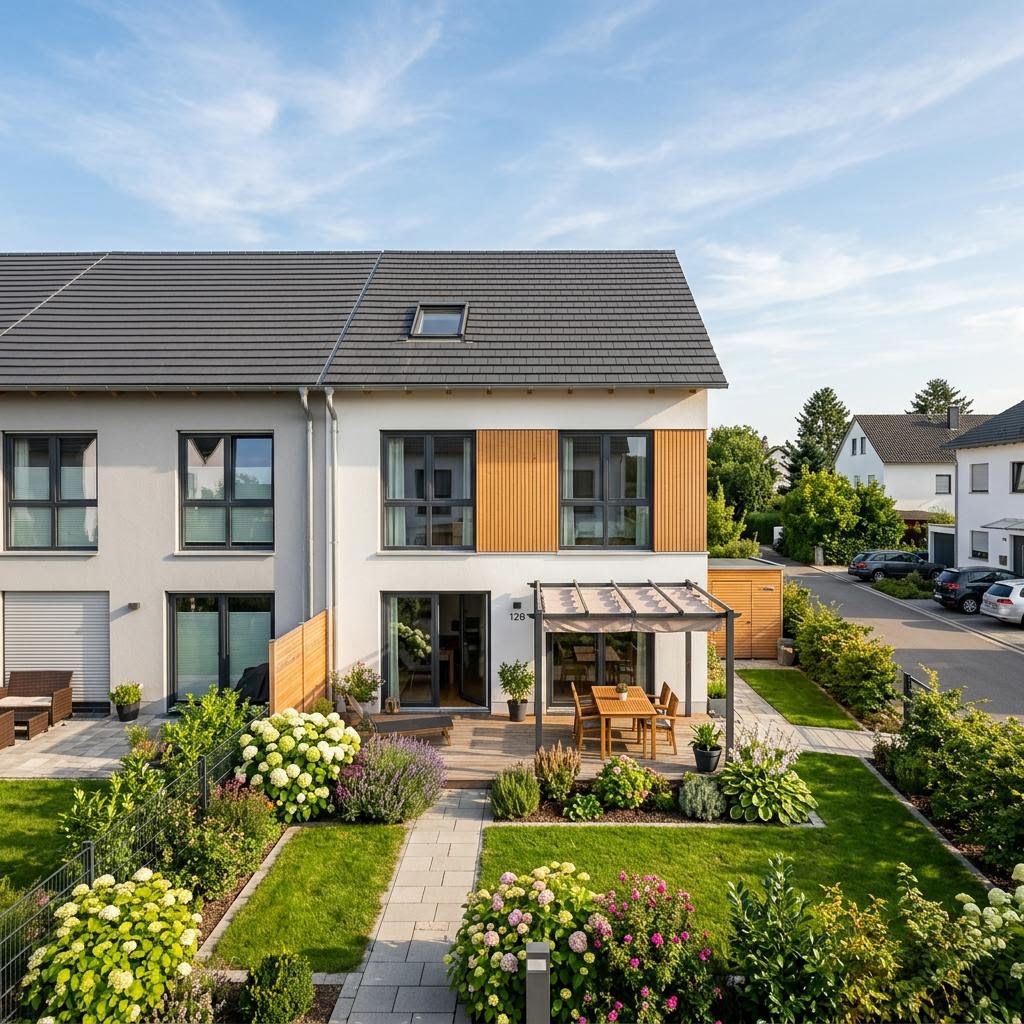 Reihenhaus Reihenmittelhaus Avantera R120 von GUSSEK HAUS mit Satteldach und 120 m² Wohnfläche