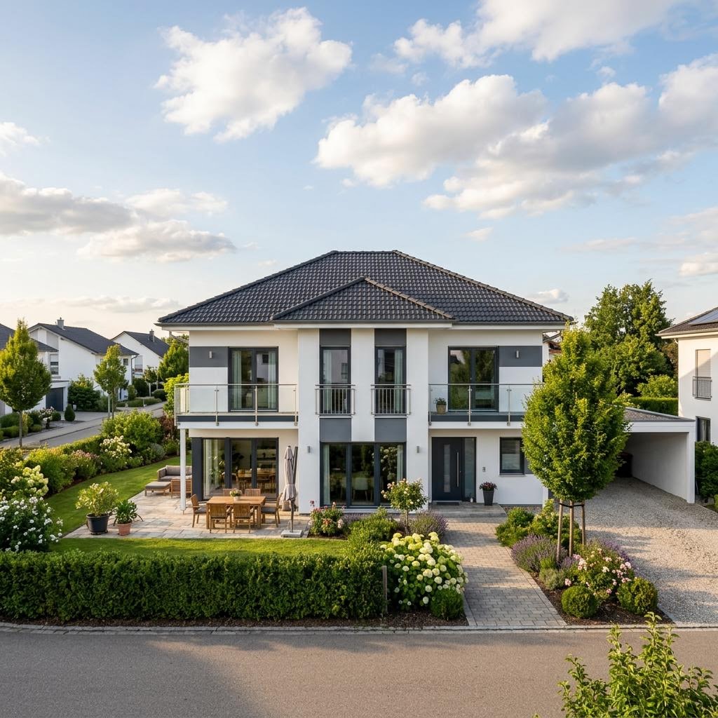 Premium-Stadtvilla Variant 164 von Hanse Haus mit Walmdach