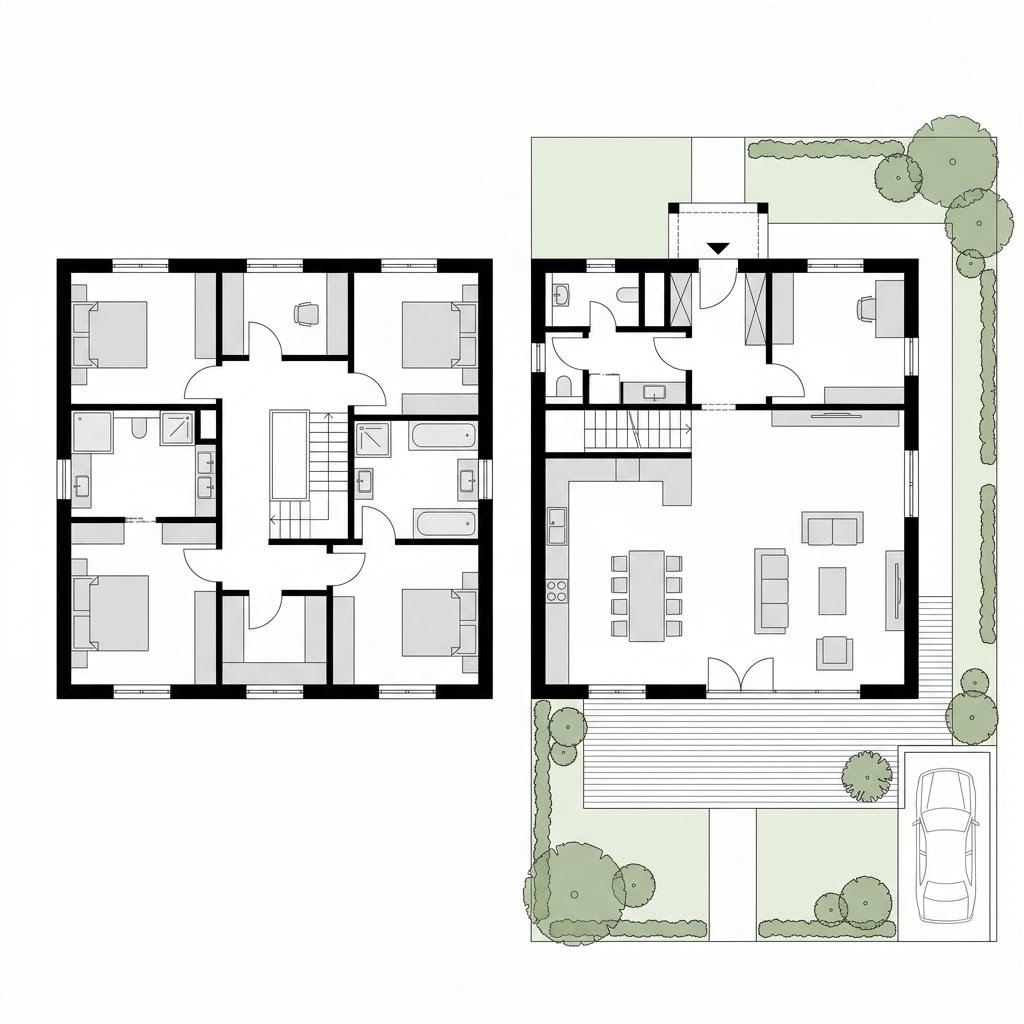 Grundriss Stadtvilla Variant 164 – 164 m² Stadtvilla mit 5 Zimmern
