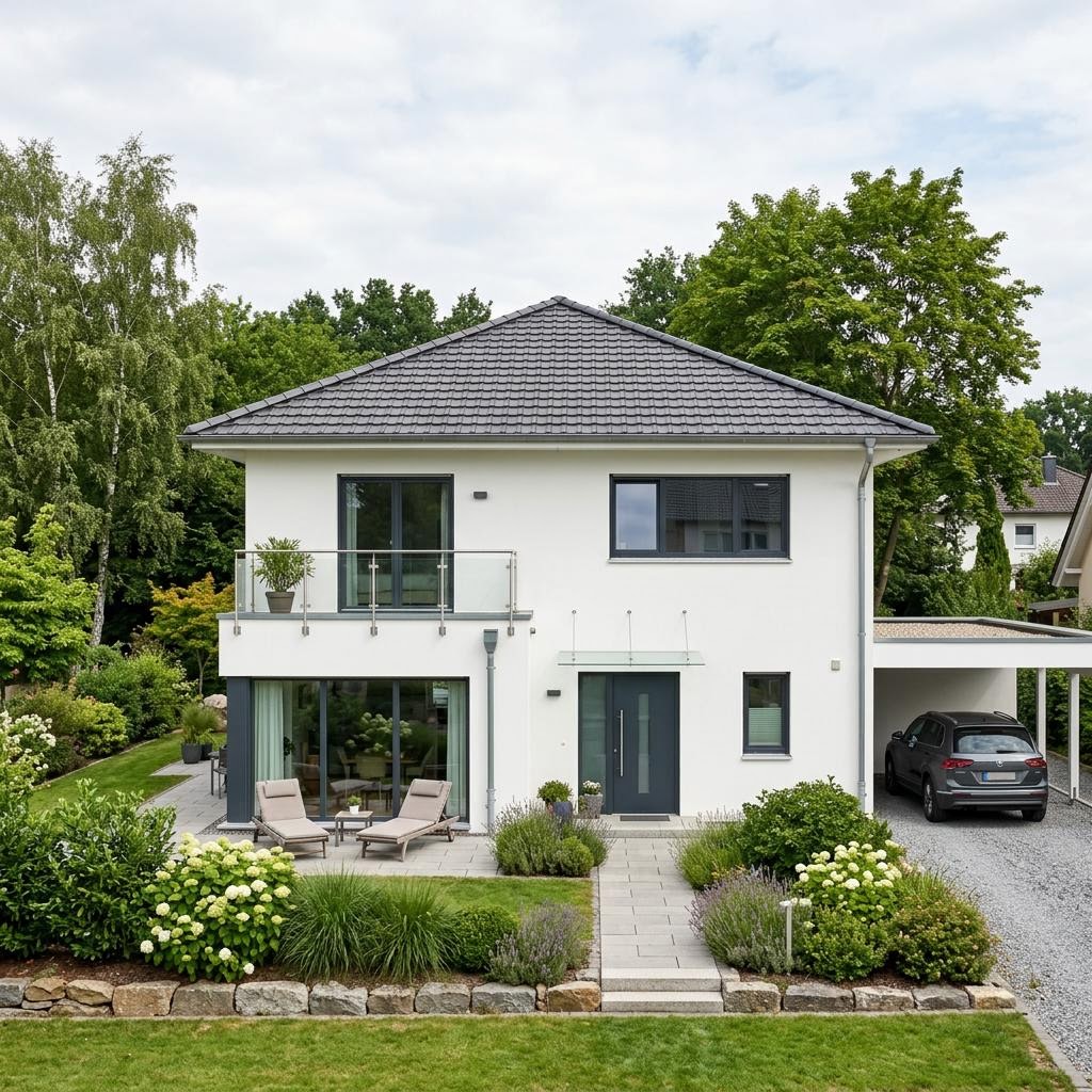 Einfamilienhaus Linea 146 von Heinz von Heiden als Massivhaus mit Walmdach