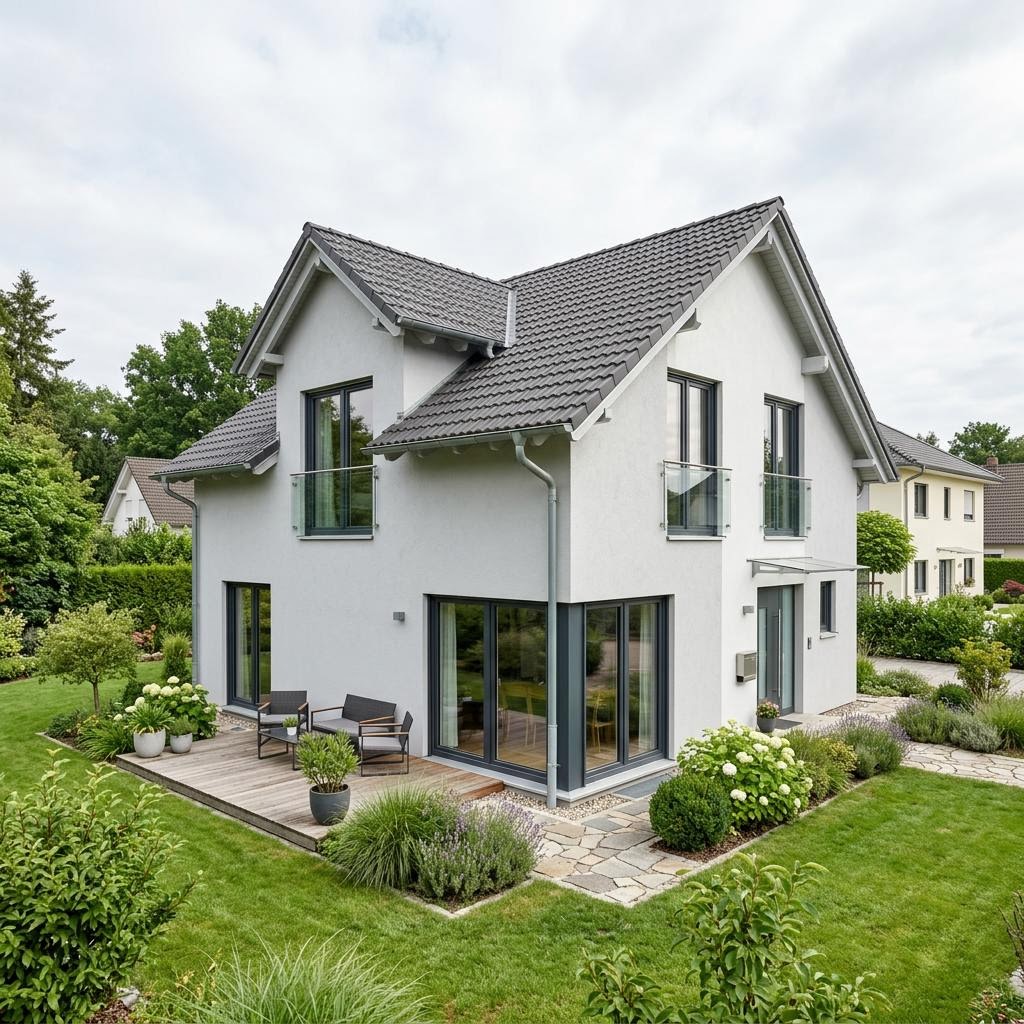 Singlehaus Massivklein 86 von HELMA Eigenheimbau mit Satteldach — kompaktes Massivhaus mit 86 m²