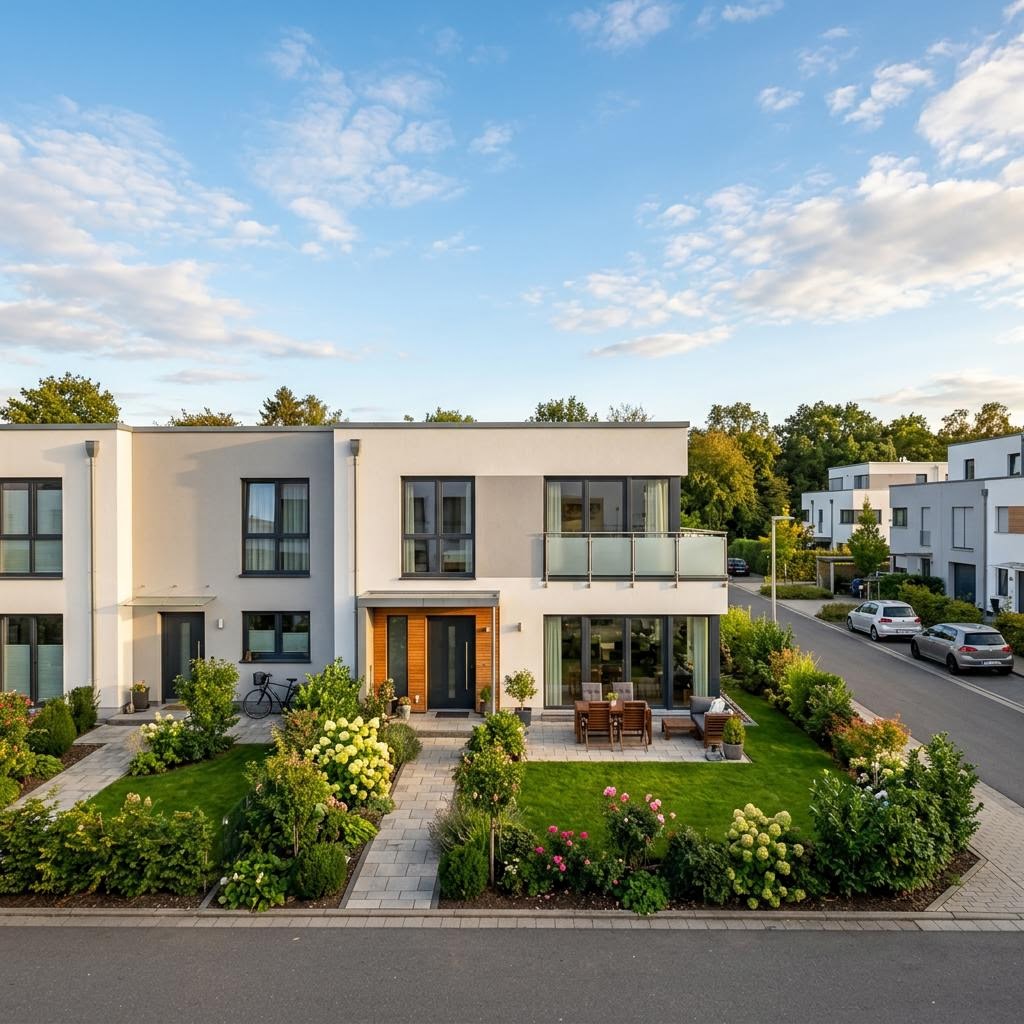 Reihenhaus Reihenmittelhaus Vero R130 von Kern-Haus mit Flachdach und 130 m² Wohnfläche
