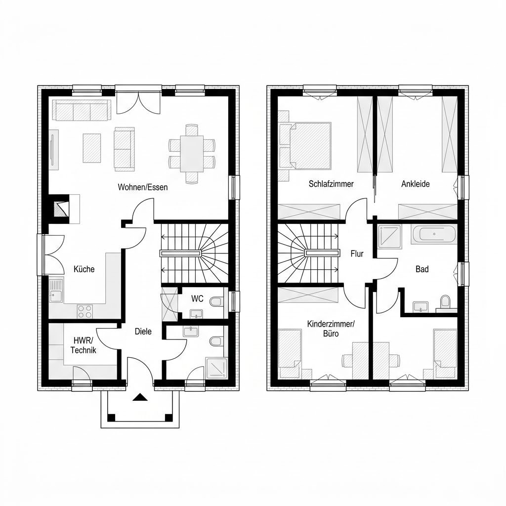 Grundriss Nordseewind 146 – 146 m² Friesenhaus mit 5 Zimmern