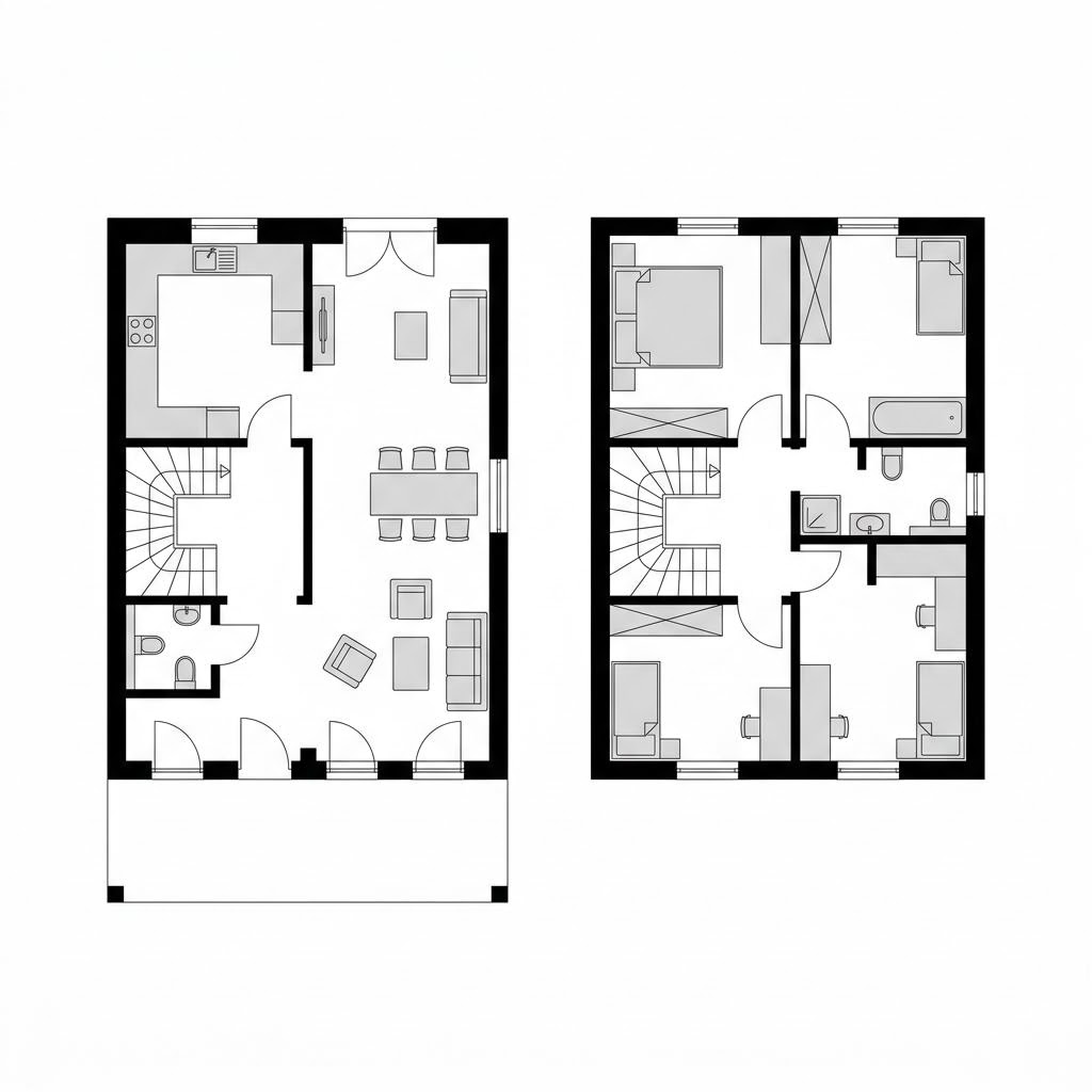 Grundriss Friesenklassik 138 – 138 m² Friesenhaus mit 5 Zimmern