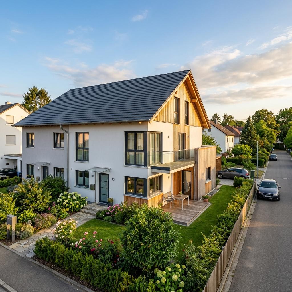Reihenhaus Reihenendhaus Life R146 von RENSCH-HAUS mit Satteldach und 146 m² Wohnfläche