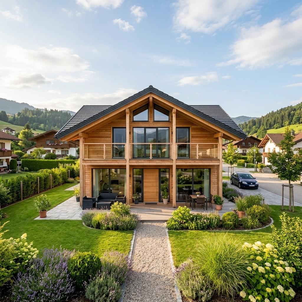 Chalet Chalet Gröden von Rubner Haus mit Satteldach und Holzfassade