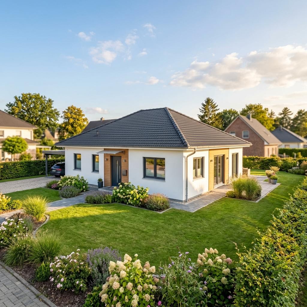 Bungalow Nordwind 118 von ScanHaus Marlow mit Walmdach