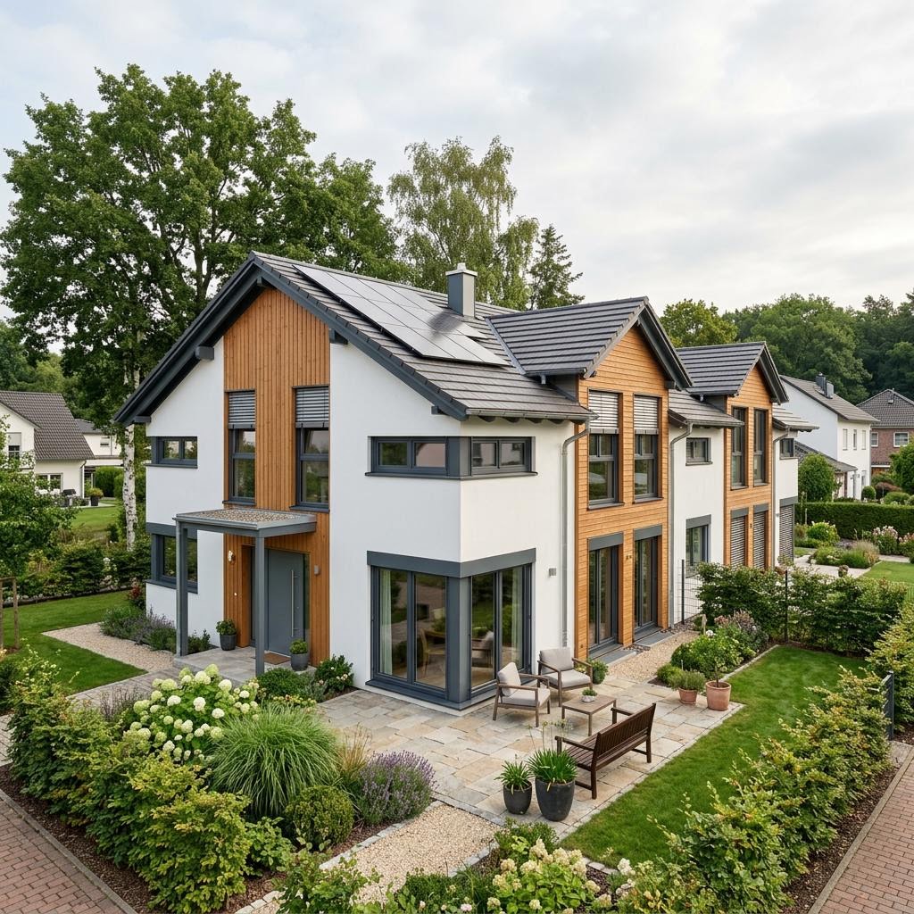 Doppelhaushälfte Twin SH 142 von ScanHaus Marlow — Satteldach, 142 m² für schmale Grundstücke