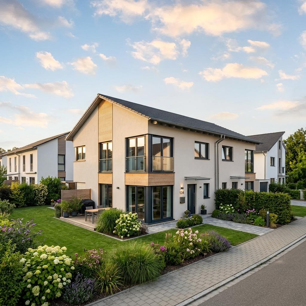 Reihenhaus Reihenmittelhaus Solitaire R134 von Schwabenhaus mit Pultdach und 134 m² Wohnfläche