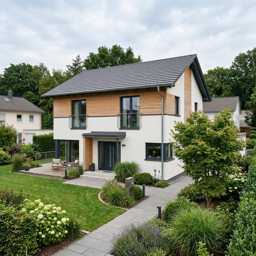 Ausbauhaus Selecta Ausbau 140 von Schwabenhaus mit Satteldach — energieeffizientes Fertighaus mit 140 m²