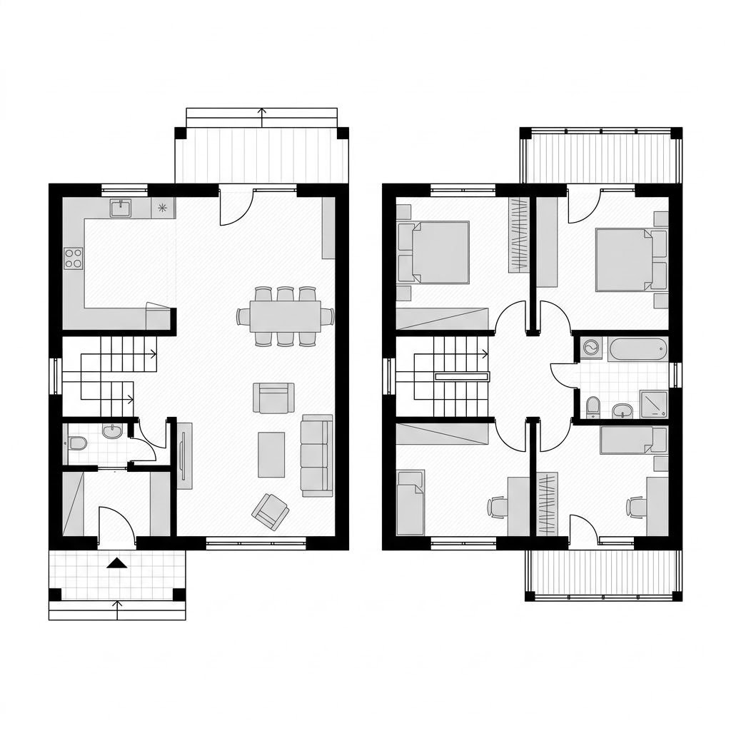 Grundriss Chalet Talblick – 112 m² Chalet mit 4 Zimmern
