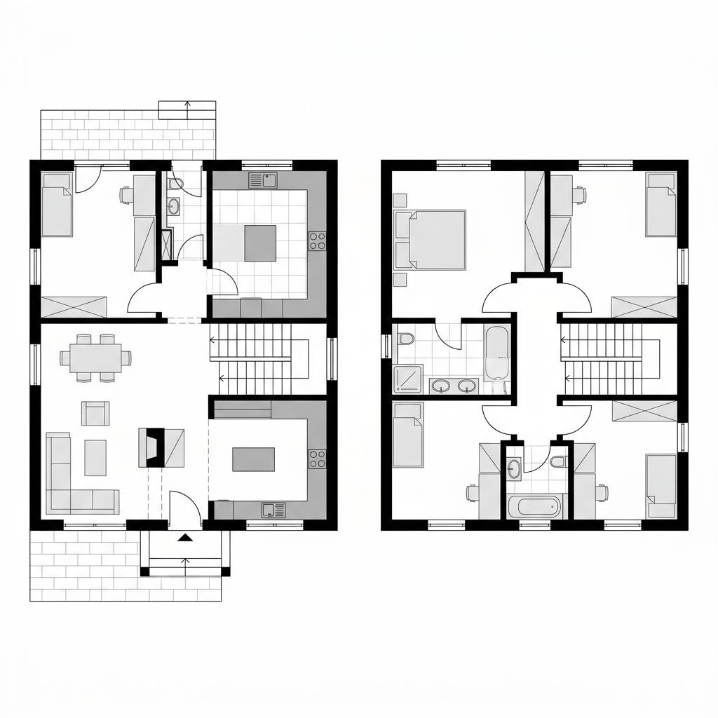Grundriss Landhaus Reetdiele 148 von STREIF Haus — 148 m², 5 Zimmer