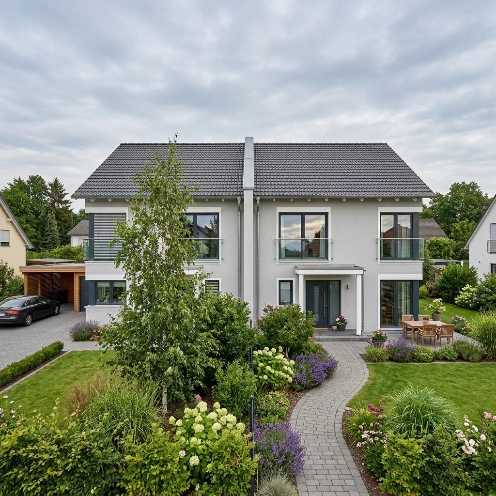 Doppelhaushälfte Zwilling 118 von STREIF Haus — Satteldach, 118 m² für schmale Grundstücke