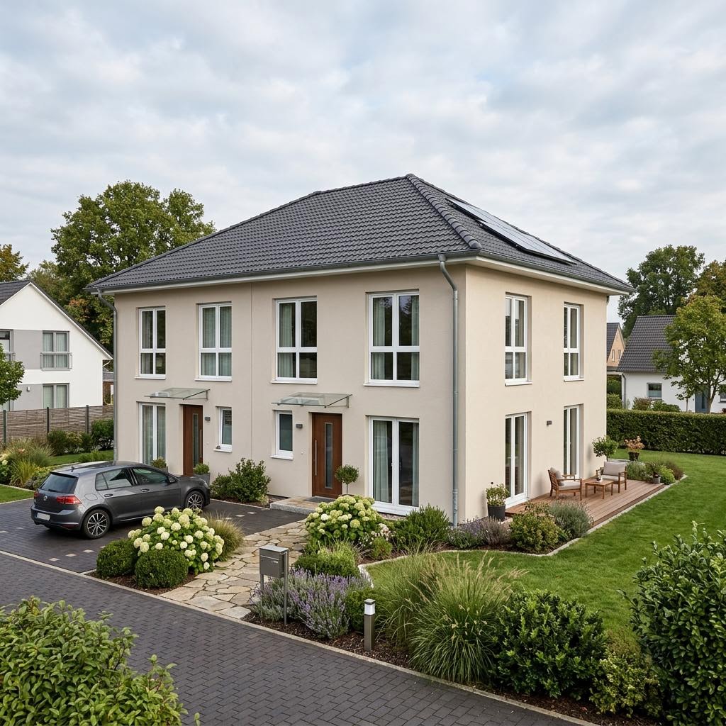 Doppelhaushälfte Maxime Duo 146 von Viebrockhaus — Walmdach, 146 m² für schmale Grundstücke