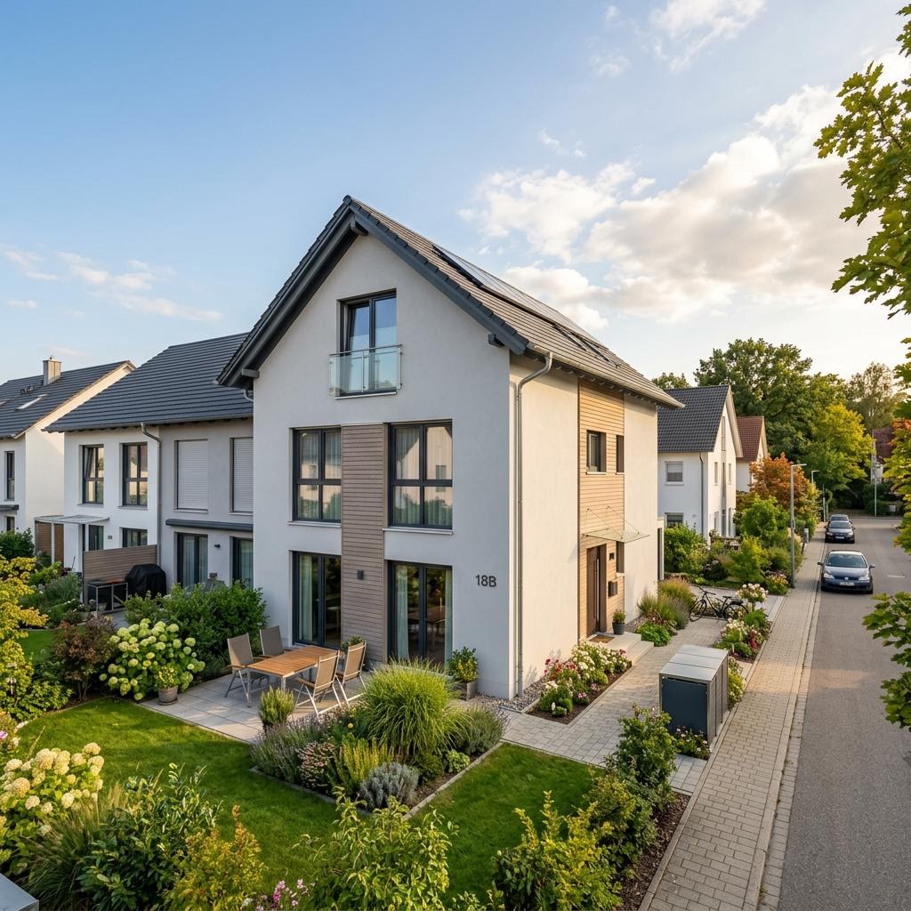 Reihenhaus Reihenmittelhaus CityLine R112 von WeberHaus mit Satteldach und 112 m² Wohnfläche